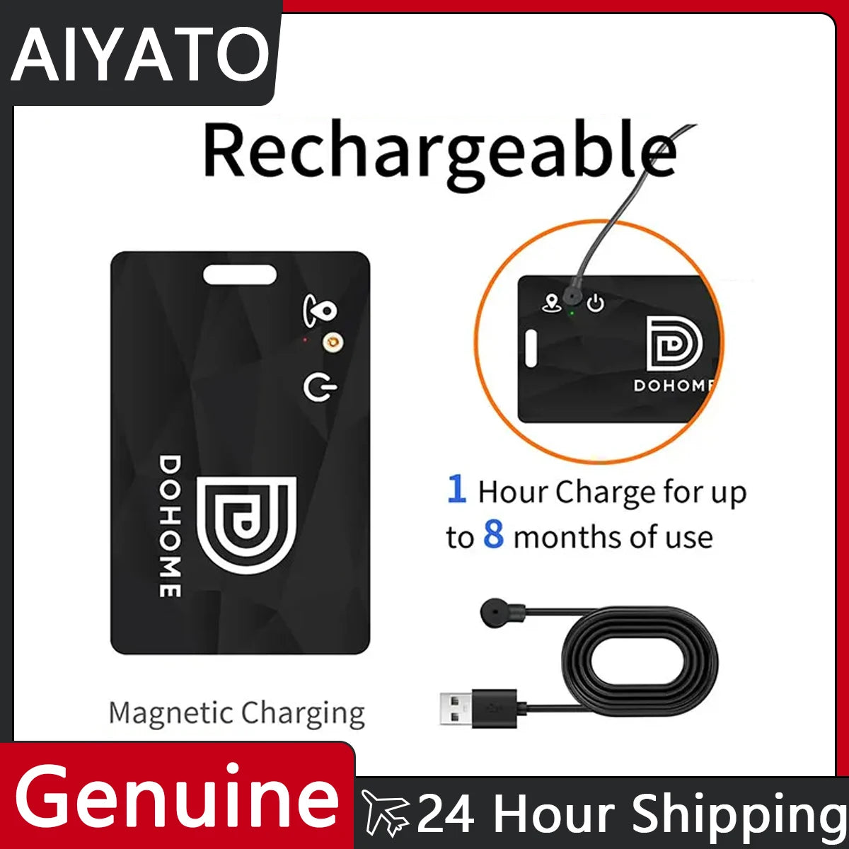 Thin Wallet Card Tracker Wireless Charging