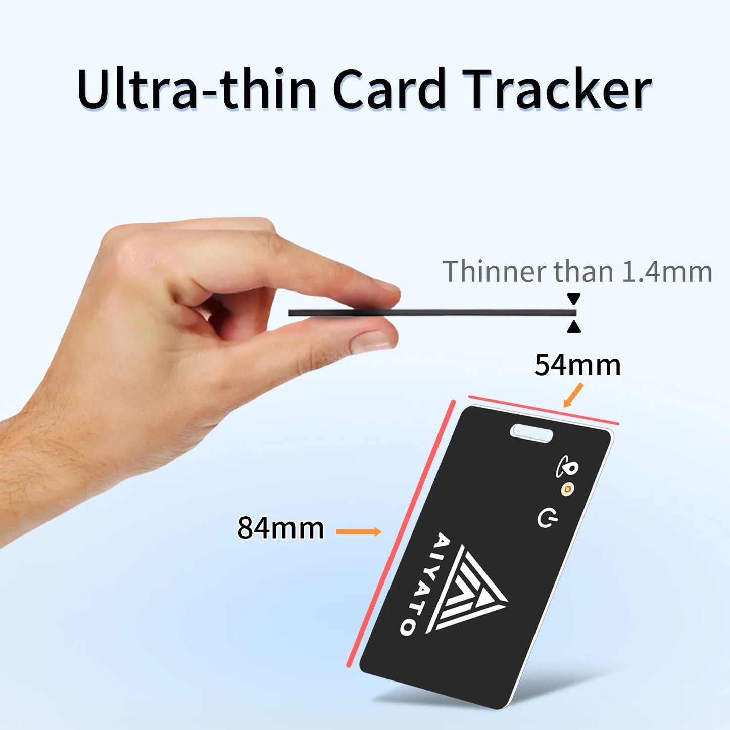 Thin Wallet Card Tracker Wireless Charging